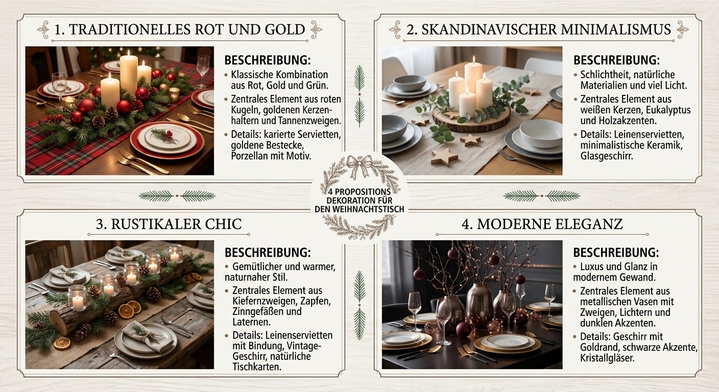 Weihnachtliche Tischdekoration